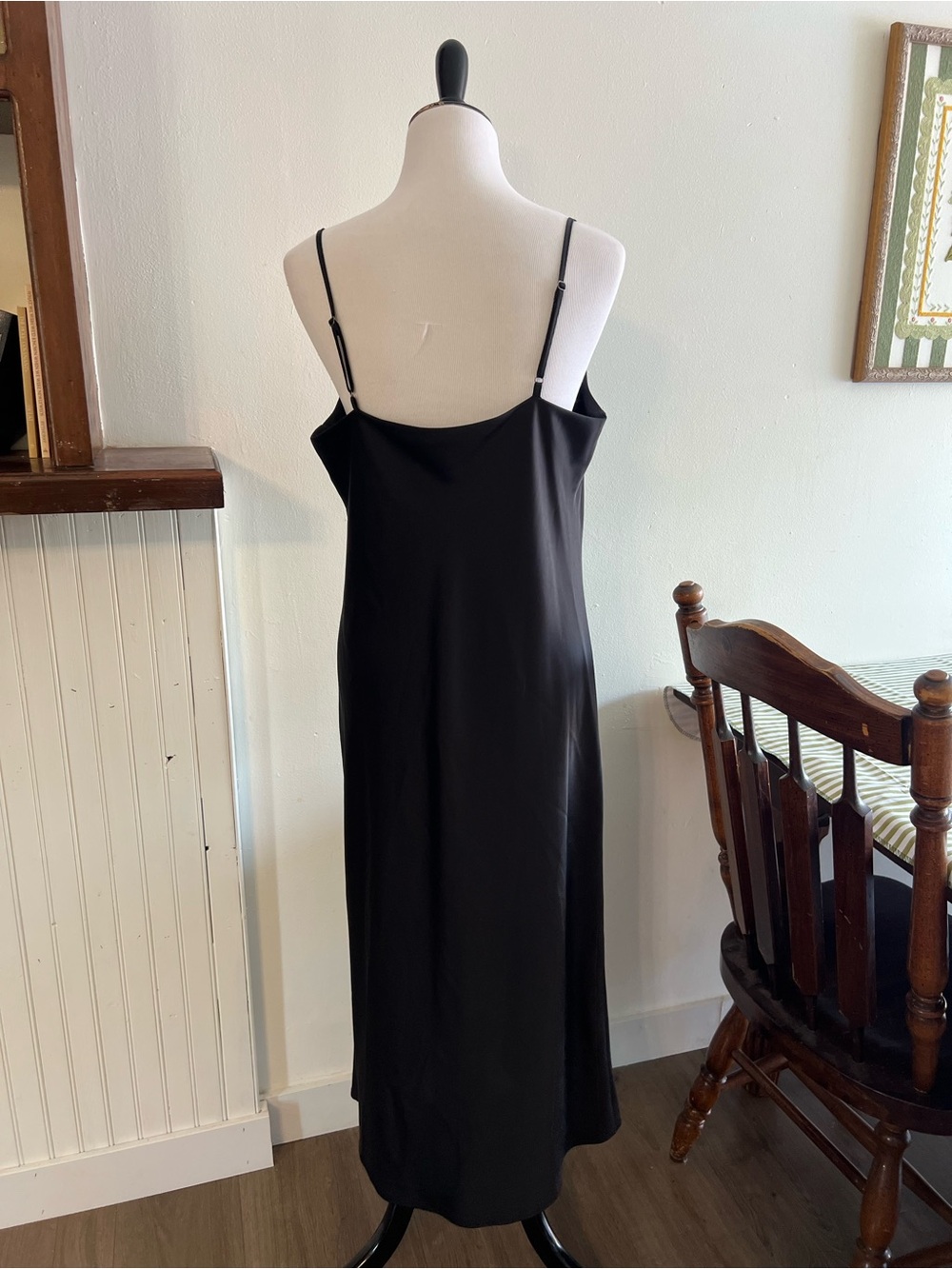 Banana Republic Black Satin Slip Dress - Picture 3 of 4
